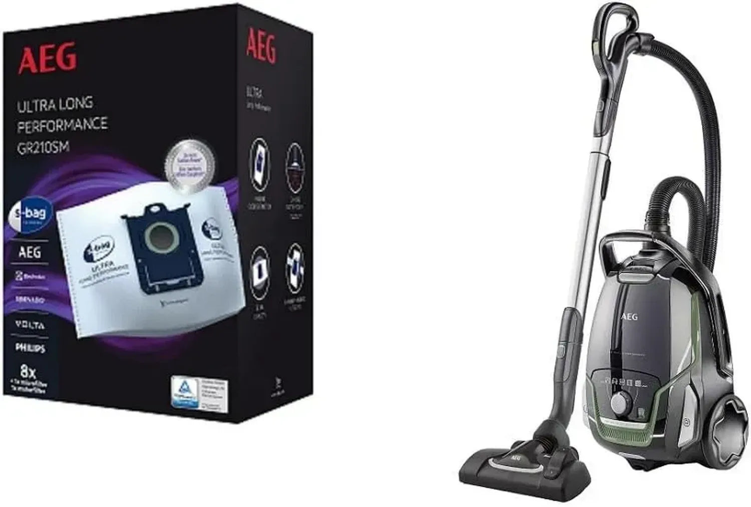 AEG VX9-2 ÖKO Beutelstaubsauger, 850W, 5L, Recyclingmaterial